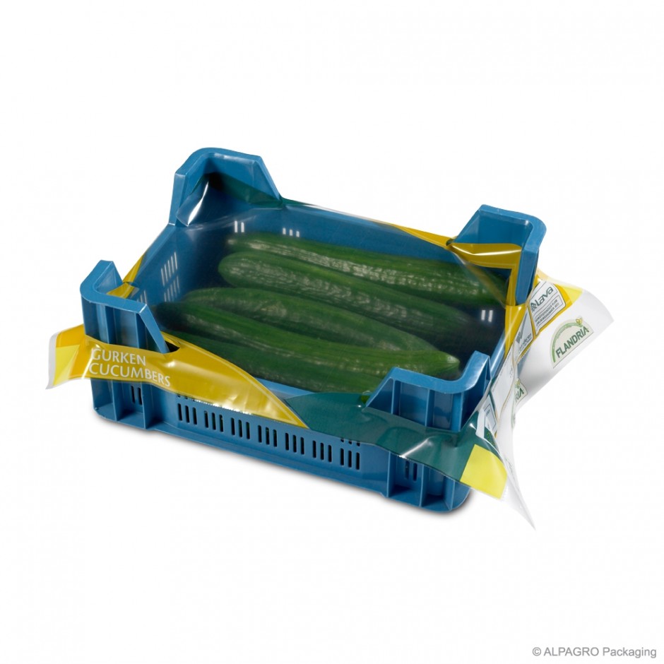 Dekvel 'Komkommers', LDPE, transparant, 50µ, 37 x 50 cm, afwerking: met afscheurstrook