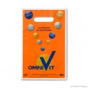 Draagtas met uitgestanst handvat 'Omnivit', bioplastic, wit ingekleurd, 40µ, 20 x 31 + 0 cm