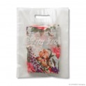 Patch handle carrier bag 'Olivier Strelli', MDPE, semi-transparent, 60µ, 29 x 40 + 0 cm