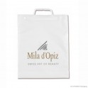 Clip close carrier bag 'Mila d‘Opiz', LDPE, white coloured, 60µ, 25 x 31 + 3 cm
