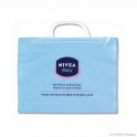 Clip close carrier bag 'Nivea', LDPE, white coloured, 75µ, 35 x 30 + 4 cm