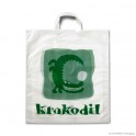 Loop handle carrier bag 'Krokodil', MDPE, transparent, 60µ, 41 x 45 + 5 cm