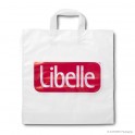 Loop handle carrier bag 'Libelle', MDPE, transparent, 60µ, 35 x 35 + 5 cm
