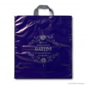 Loop handle carrier bag 'Parfumerie Davids', MDPE, white coloured, 60µ, 39 x 44 + 5 cm