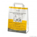 Paper carrier bag with flat handles 'Imelda', plain kraft paper, white, 80 g, 22 x 10 x 28 cm