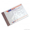 Mailing bag 'EMS', COEX, white/grey, 100µ, 32 x 40 + 0 cm + 5 cm flap, finishing: 1 adhesive seal strip