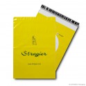 Mailing bag 'Stragier', COEX, white/grey, 80µ, 39 x 45 + 0 cm + 5 cm flap, finishing: 1 adhesive seal strip